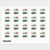 Kerstgroen | Vrolijk kerstfeest gepersonaliseerd Ronde Sticker (Vel)