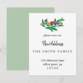 kerstgroen wijziging van insteekkaart aankondigingskaart (Voorkant / Achterkant)