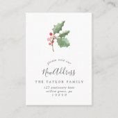 kerstgroen wijziging van insteekkaart visitekaartje (Voorkant)