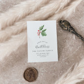 kerstgroen wijziging van insteekkaart visitekaartje