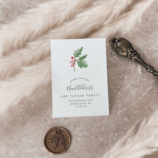 kerstgroen wijziging van insteekkaart visitekaartje