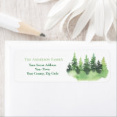 Kerstgroen winterbos voor bomen Naam Etiket (Insitu)