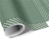 Kerstgroen wit geruit ruitjespatroon cadeaupapier (Rol Hoek)