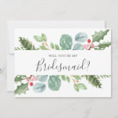 kerstgroen zal je mijn Bridesmaïde Kaart zijn (Voorkant)