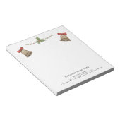Kerstgroenbellen Aangepaste Professionele Tekst Notitieblok (Schuin)