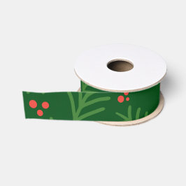 Kerstgroenblijvende Bessen Ambachtelijk Modern Vak Grosgrain Lint