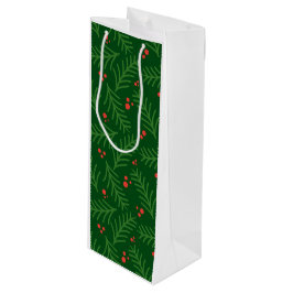 Kerstgroenblijvende Bessen Ambachtelijk Modern Vak Wijn Cadeautas