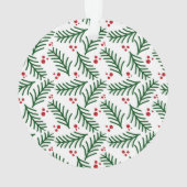 Kerstgroenblijvende Bessen NAAM Modern Kerstfeest Ornament (achterkant)