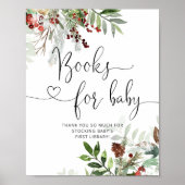 Kerstgroene baby showers Boeken voor baby Poster (Voorkant)