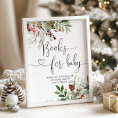 Kerstgroene baby showers Boeken voor baby Poster