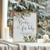 Kerstgroene baby showers Boeken voor baby Poster