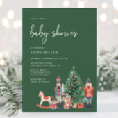 Kerstgroene babyborrel kaart