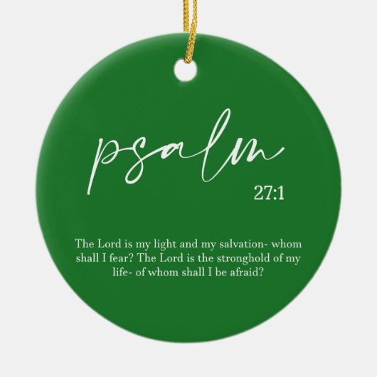 Kerstgroene bijbel Verse keramische sierbloem Keramisch Ornament (Voorkant)