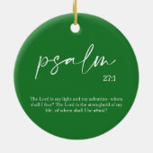 Kerstgroene bijbel Verse keramische sierbloem Keramisch Ornament (Achterkant)