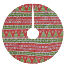 Kerstgroene bomen rode witte Feestdagen Kerstboom Rok