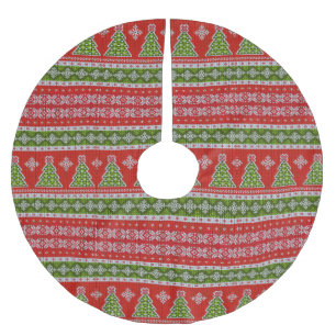Kerstgroene bomen rode witte Feestdagen Kerstboom Rok