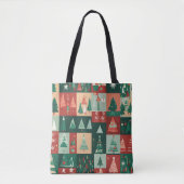 Kerstgroene bomen tote bag (Voorkant)