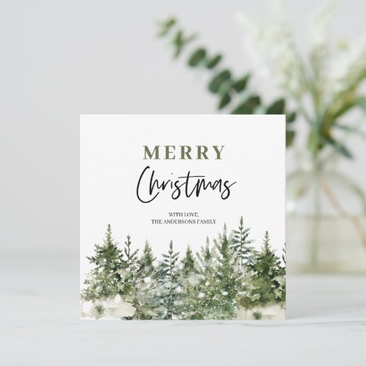 Kerstgroene Boom | Prettig Kerstfeest  (Staand voorkant)