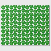 kerstgroene cirkels aangepaste naam cadeaupapier (Vlak)