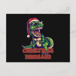 Kerstgroene dinosaurus   Dinosaurusontwerp Briefkaart