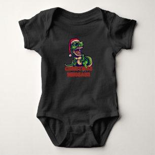 Kerstgroene dinosaurus Dinosaurusontwerp Romper