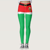 Kerstgroene Elf-leggings Leggings (Voorkant)