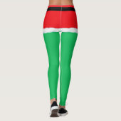 Kerstgroene elfenleggings leggings (Achterkant)