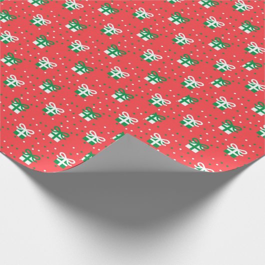 Kerstgroene en witte Cadeaus met Poke A Dot Cadeaupapier (Hoek)