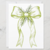 Kerstgroene en witte gestreepte boog briefpapier (Achterkant)