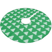 Kerstgroene en witte sneeuwstrobben kerstboom rok (Gekanteld)