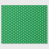 Kerstgroene en witte sneeuwvlokken cadeaupapier (Vlak)