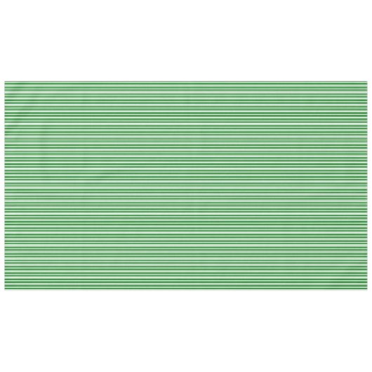 Kerstgroene en witte strepen tafelkleed (Voorkant (Horizontaal))