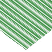Kerstgroene en witte strepen tafelkleed (Gekanteld)