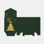 Kerstgroene feestdag bedankdoosjes (Uitgevouwen)