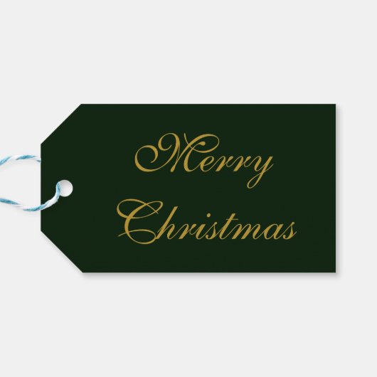 Kerstgroene feestdag cadeaulabel (Achterkant Horizontaal)