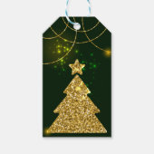 Kerstgroene feestdag cadeaulabel (Voorkant)