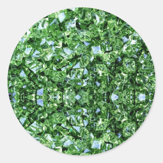 kerstgroene Feestdagen Ronde Sticker (Voorkant)