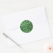 kerstgroene Feestdagen Ronde Sticker (Envelop)
