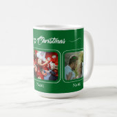 Kerstgroene gezinsmok koffiemok (Voorkant rechts)