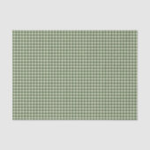 kerstgroene Gingham Check Gift Wrapping Tissuepapier (Voorkant)