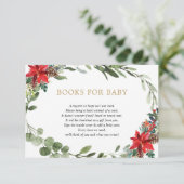 Kerstgroene goudboeken voor kerstmis, voor baby informatiekaartje (Staand voorkant)