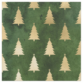 kerstgroene gouden bomen stof