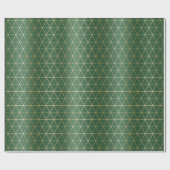 Kerstgroene gouden driehoek geometrisch cadeaupapier (Vlak)