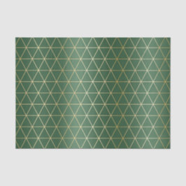 Kerstgroene gouden driehoek geometrisch tissuepapier