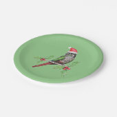 Kerstgroene kauwkonijn papieren bordje (Gekanteld)