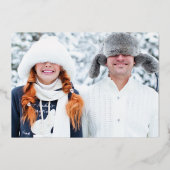 Kerstgroene kerrie en heldere textuur folie feestdagenkaart (Achterkant)