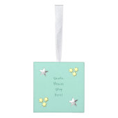 Kerstgroene kerstkerstman, stop hier Snowman Kubus Ornament (Rechts)