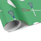Kerstgroene lacrosse kerstbomen cadeaupapier (Rol Hoek)