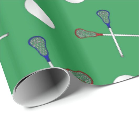 Kerstgroene lacrosse kerstbomen cadeaupapier (Rol Hoek)