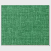 Kerstgroene linnen cadeaupapier (Vlak)